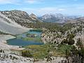 Great views on the lakes basin on the climb to Duck Pass