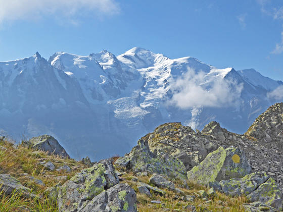 View of the Mont Blanc Range